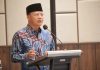 Caption foto: Gubernur Bengkulu, Rohidin Mersyah saat membuka Uji Kompetensi Wartawan (UKW) di Mercure Hotel, Senin (07/03/2022)
