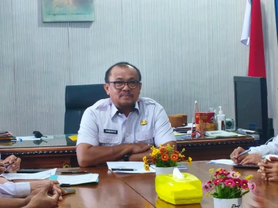 Caption foto: Sekda Bengkulu Selatan Susmanto saat memimpin rapat persiapan pelaksanaan Sholat Hari Raya Idul Fitri 1447 pada Rabu, 11 Maret 2026 (Foto/dok: Soprian Ardianto)