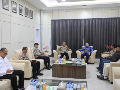 Caption foto: JMSI Bengkulu saat lawatan ke Polda Bengkulu, Selasa 07 April 2026 (Foto/dok: Soprian Ardianto)