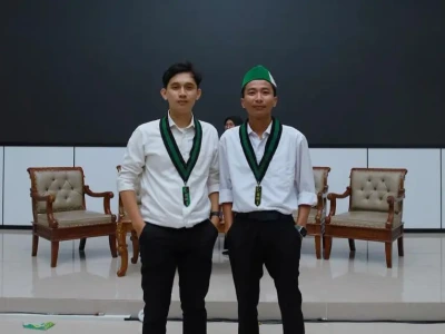 Caption foto: Wakil Sekretaris Umum PTKP HMI Cabang Bengkulu, Ridho Pangestu dan Kepala Bidang PTKP HMI Cabang Bengkulu, Rizky Perdana (Foto/dok: Soprian Ardianto)